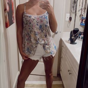Multi Color Paint Splatter Tank